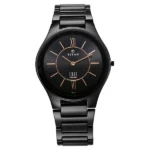 Titan Edge Ceramic NT1696NC01 Men’s Rich Black Dial Ceramic Strap Watch