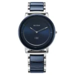 Titan Edge Fusion NT1878KD02 Men’s Blue Dial Blue Steel & Ceramic Strap Watch