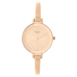 Titan Raga Viva NT2575WM01 Women’s Rose Gold Round Dial and Metal Strap Watch