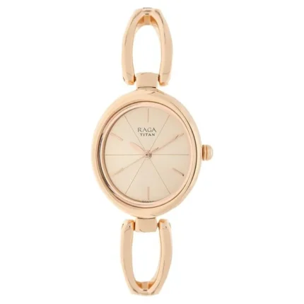 Titan Raga Viva NT2579WM01 Women’s Rose Gold Dial and Metal Strap Watch