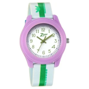 Zoop Analog Watch with White Dial and Two-Toned Strap for Kids NT26019PP33W