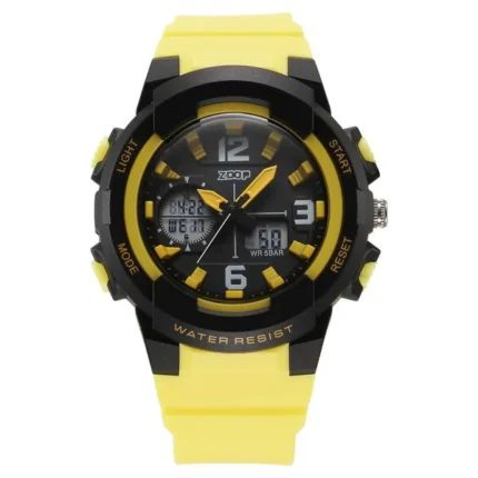 Zoop Analog Digital Watch with Black Dial and Yellow Strap for Boys Kids NT26026PP06W