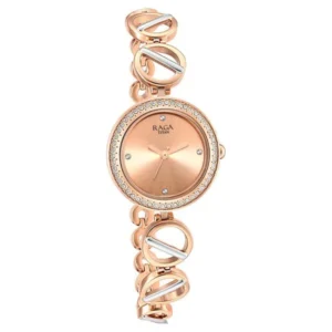 Titan Raga Viva Women’s Watch with Rose Gold Dial and Two-Tone Strap – NT2643KM01