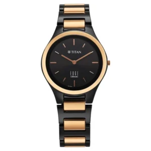 Titan Edge Ceramic NT2653KC05 Women’s Black Dial and Ceramic Strap Watch