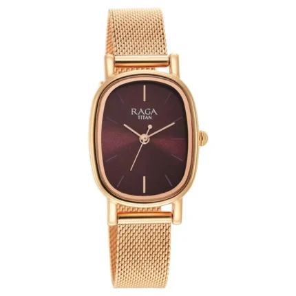 Titan Raga Viva NT2665WM01 Women’s Brown Dial and Stainless Steel Strap Watch