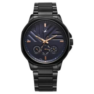 Fastrack Fleek Quartz Multifunction Blue Dial Stainless Steel Strap Watch for Men - NT3303NM01
