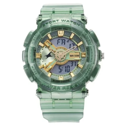 Fastrack StreetStyle 38116PP01 Digital Dial Watch with Translucent Green PU Strap
