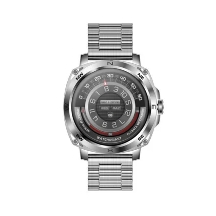 Fastrack Radiant FX3 38124SM01 Smartwatch with AMOLED Display & Silver Metal Strap