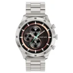 Fastrack Magnus FX2 38127SM01 Unisex Smartwatch with Silver Metal Strap