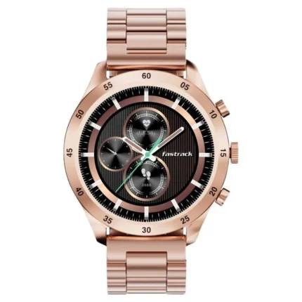 Fastrack Magnus FX2 38127WM01 Unisex Smartwatch with Rose Gold Metal Strap