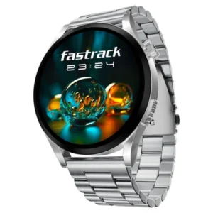 Fastrack Radiant FX4 38158SM01 Smartwatch with Silver Metal Strap & EdgeX AMOLED Display
