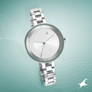 Fastrack Stunners Quartz Analog Silver Dial Metal Strap Watch for Girls NS6265SM01
