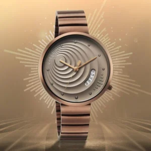 Fastrack Groove Quartz Analog Beige Dial Stainless Steel Watch for Girls 6314QM01
