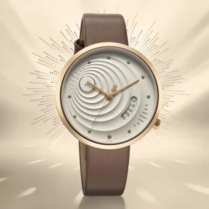 Fastrack Groove Quartz Analog Grey Dial Leather Watch for Girls 6314WL01