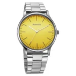 Sonata Aspire Quartz Analog Yellow Dial Stainless Steel Strap Watch for Men - 77105SM16W