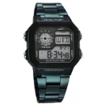 Sonata Hexa 77134PM07W Digital Black Dial Blue Stainless Steel Unisex Watch