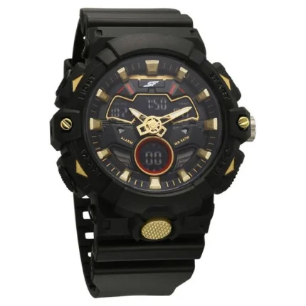 SF Analog-Digital Black Dial PU Strap Watch for Men – 77138PP02W
