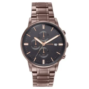 Sonata Wedding Edit Quartz Multifunction Black Dial Stainless Steel Strap Watch for Men - 77145QM01