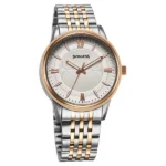 Sonata Wedding Quartz Analog Off White Dial Stainless Steel Strap Watch for Men - 77154KM02