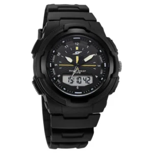SF Maverick Quartz Digital Ana-Digi Black Dial PU Strap Watch for Men – 77160PP02