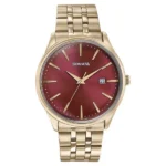 Sonata Wedding Edit Quartz Analog with Date Red Dial Stainless Steel Strap Watch for Men - 77166YM02