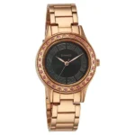 Sonata Quartz Analog Black Dial Stainless Steel Strap Watch for Women - NT8123WM04