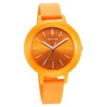 Sonata Splash Quartz Analog Orange Dial Plastic Strap Watch for Women - 87049PP04W