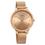 Sonata Play Quartz Analog Rose Gold Dial Metal Strap Watch for Women - NT87050WM01