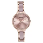 Sonata Wedding Edit Quartz Analog Pink Dial Stainless Steel with Acetate Strap Watch for Women - 87065KD04