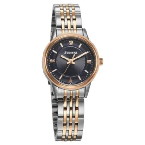 Sonata Wedding Quartz Analog Blue Dial Stainless Steel Strap Watch for Women - 87076KM01