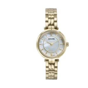 Sonata Wedding Quartz Analog Off White Dial Stainless Steel Strap Watch for Women - 87077YM01