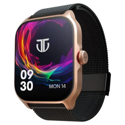 Titan Zeal Smartwatch with AMOLED Display and Black Mesh Strap