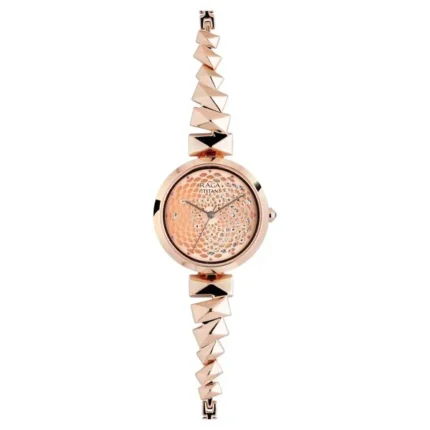 Titan Raga Facets Rose Gold Dial Watch with Stainless Steel Strap for Women – NT95121WM01