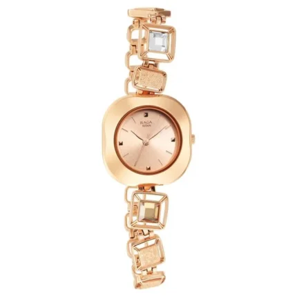 Titan Raga Love All Women’s Watch with Rose Gold Dial and Metal Strap – NS95156WM01