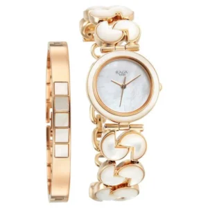 Titan Raga Power Pearls Women’s Watch with Mother of Pearl Dial and Rose Gold Strap – NT95233WM01F