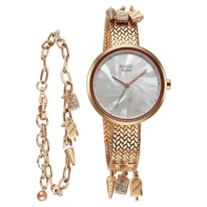 Titan Raga Memoirs Women’s Watch with Mother of Pearl Dial and Rose Gold Strap – NT95253WM01F