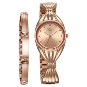 Titan Raga Memoirs NT95254WM01F Women’s Rose Gold Dial and Strap Watch