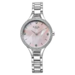 Titan Raga Showstopper Women’s Watch with Mother of Pearl Dial and Silver Strap – NT95275SM01