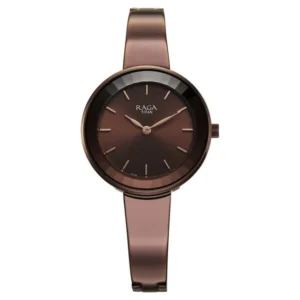 Titan Raga Showstopper Women’s Watch with Brown Dial and Metal Strap – 95276QM01