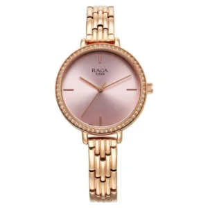 Titan Raga Showstopper NT95286WM01 Women’s Pink Dial and Metal Strap Watch