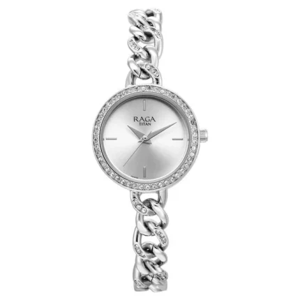 Titan Raga Showstopper NT95288SM01 Women’s Silver Dial and Metal Strap Watch