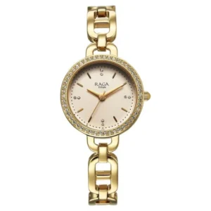 Titan Raga Showstopper NT95305YM01 Women’s Golden Dial and Metal Strap Watch