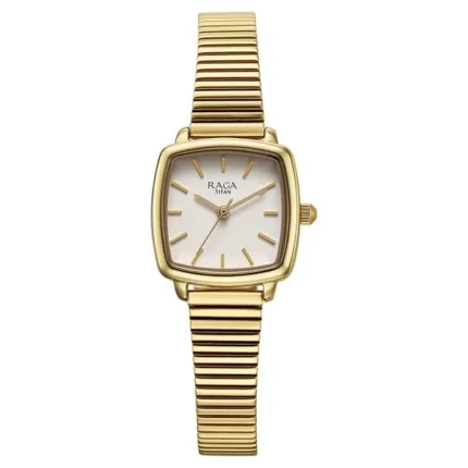 Titan Raga Showstopper 95355YM01 Women’s Champagne Dial and Metal Strap Watch
