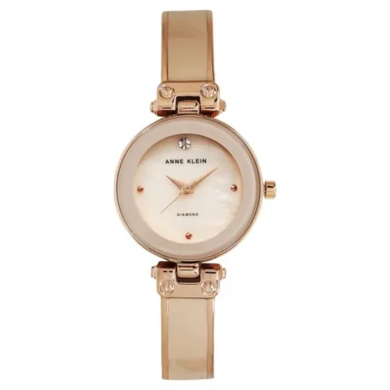Anne Klein Women’s Watch with Mother of Pearl Dial and Bimetal Rose Gold Strap – NTAK1980BMRG
