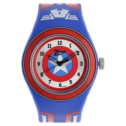 Zoop Marvel Avengers Analog Watch with Red Dial and Multicoloured Strap for Boys Kids NUC4048PP18
