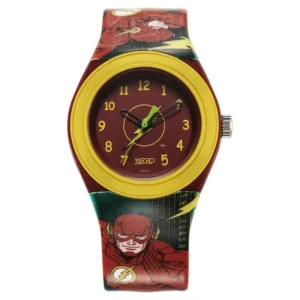 Zoop Justice League Flash Analog Watch for Boys with Red Dial & Multicoloured Strap – C4048PP55