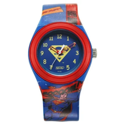 Zoop Justice League Superman Analog Watch for Boys with Blue Dial & Multicoloured Strap – C4048PP56