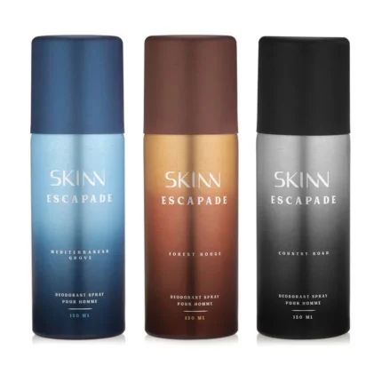Skinn by Titan Escapade Deodorant Spray Pack of 3 for Men 150 ml each