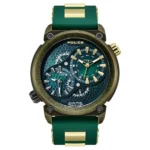 Police Quartz Analog Black Dial Green Silicone Strap Watch for Men – PLPEWGM0071801