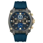 Police Multifunction Blue Dial Watch with Blue Silicone Strap for Men – NTPLPEWGQ0040001